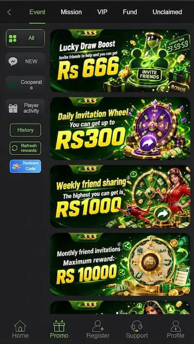 Y333 Game Promotions